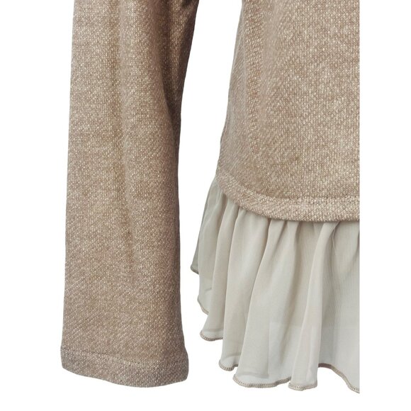 Maison Jules Beaded Polka Dot Ruffle Hem Sweater - Picture 6 of 8